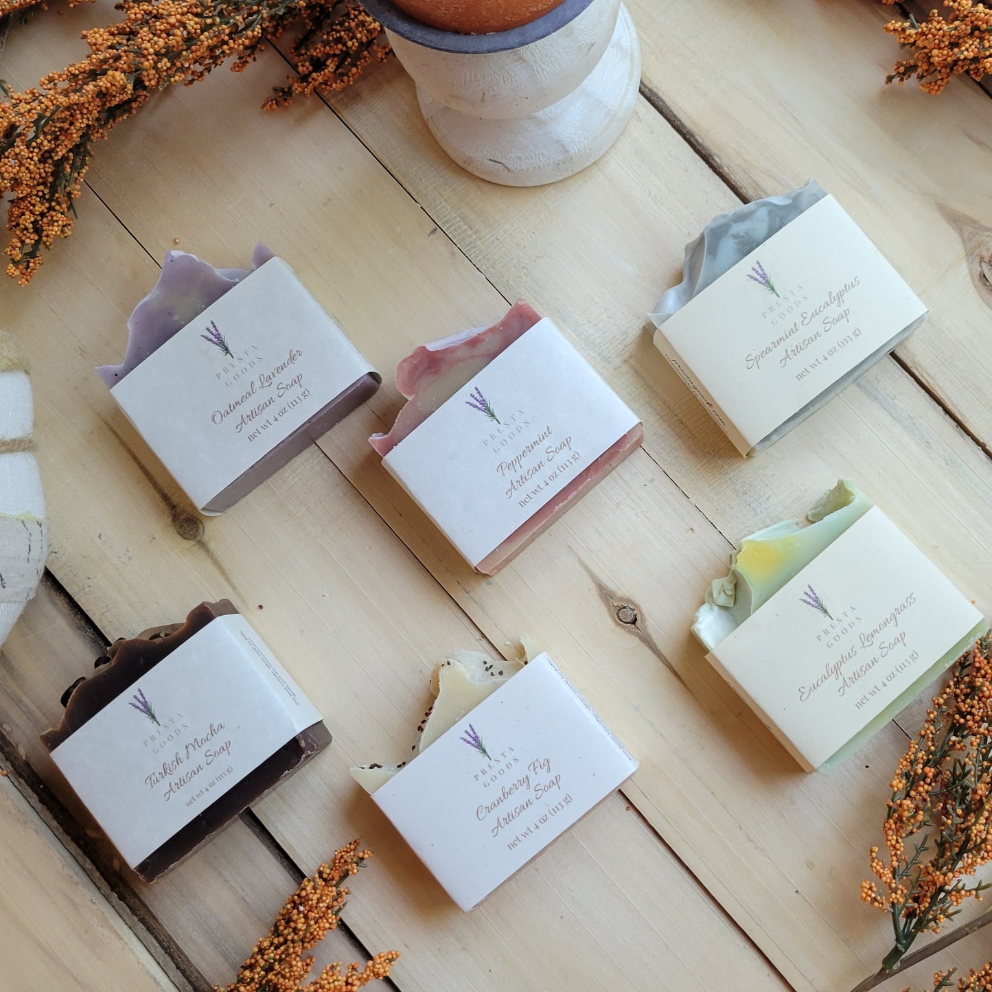 Peppermint essential oil artisan soap