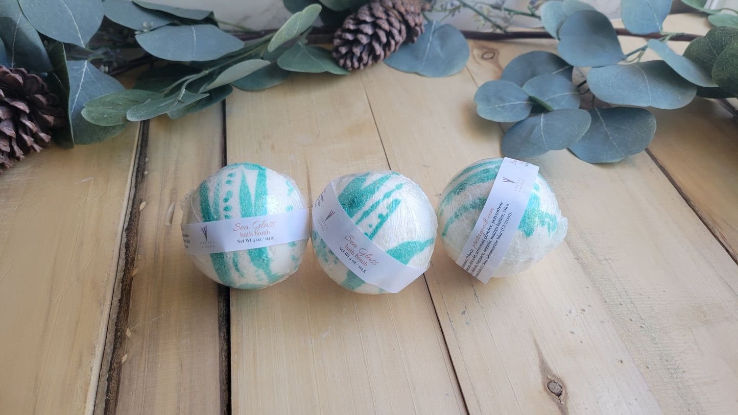 Sea Glass fragranced soothing bath bomb
