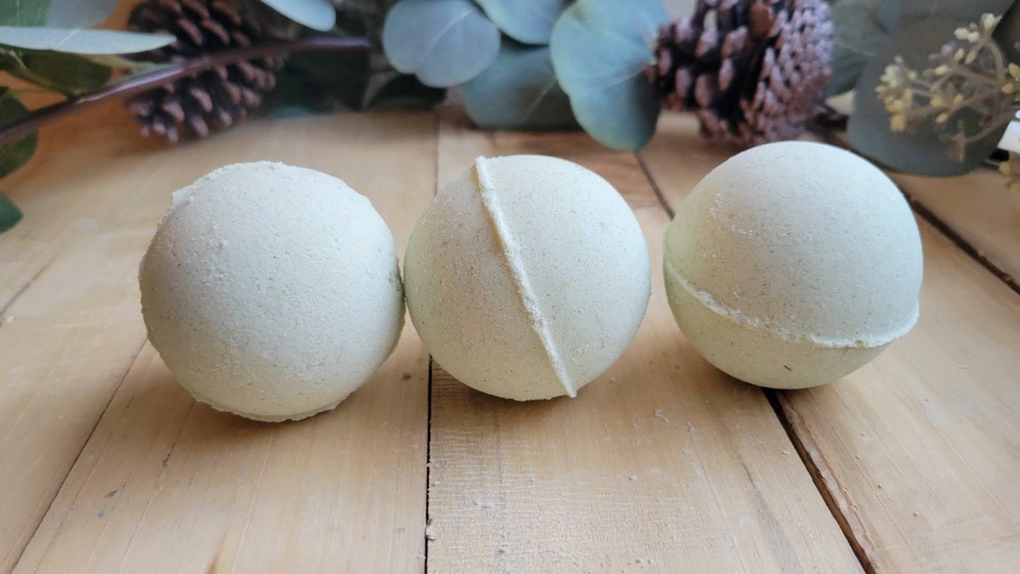 Peppermint essential oil bath bomb