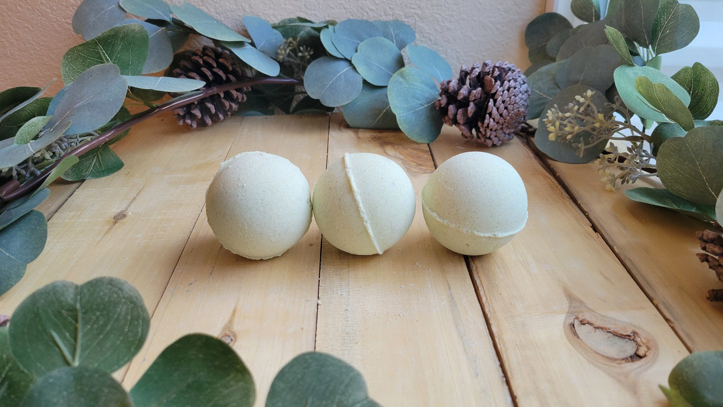 Peppermint essential oil bath bomb