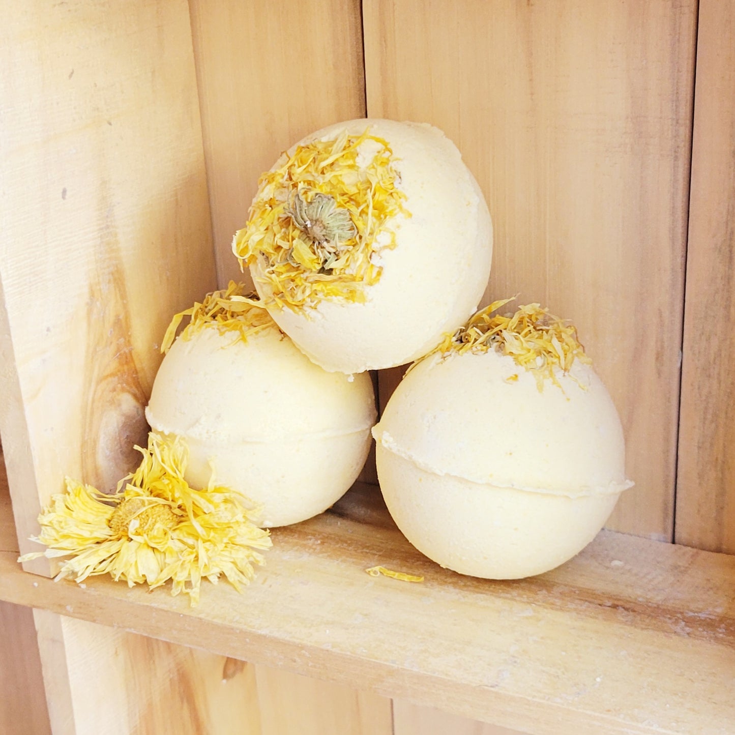Lemongrass Calendula Essential Oil Bath Bomb