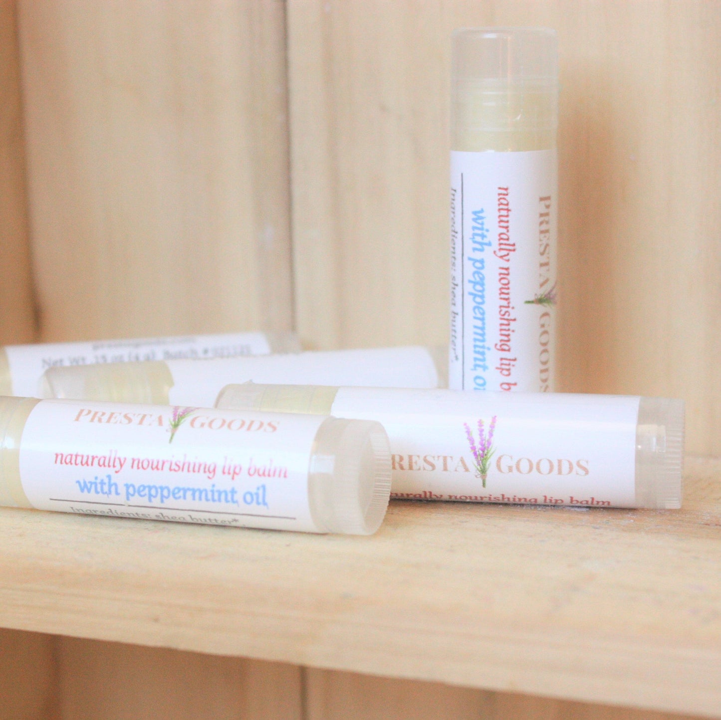 French Vanilla flavored Shea Butter "Naturally Nourishing" Lip Balm