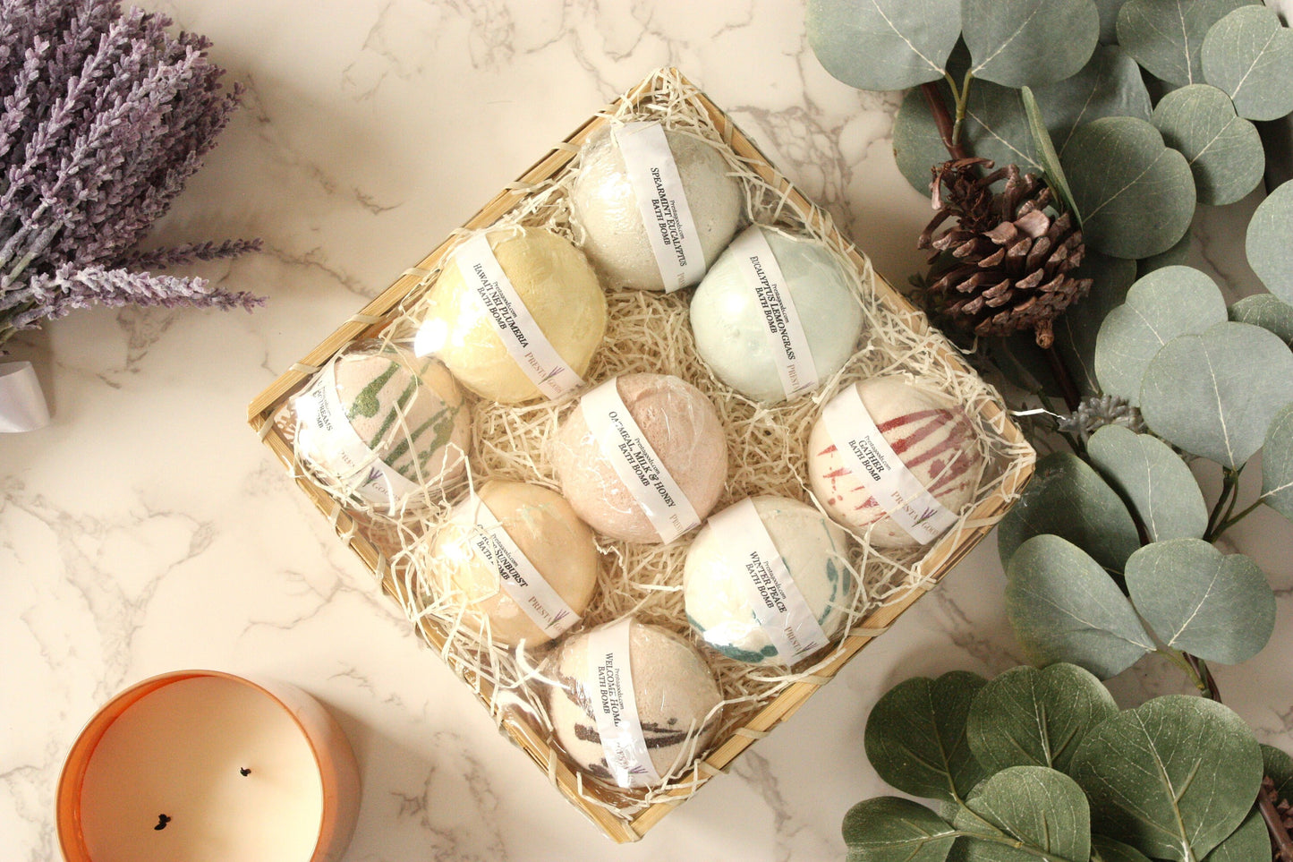 Bath Bomb Sampler Gift Basket