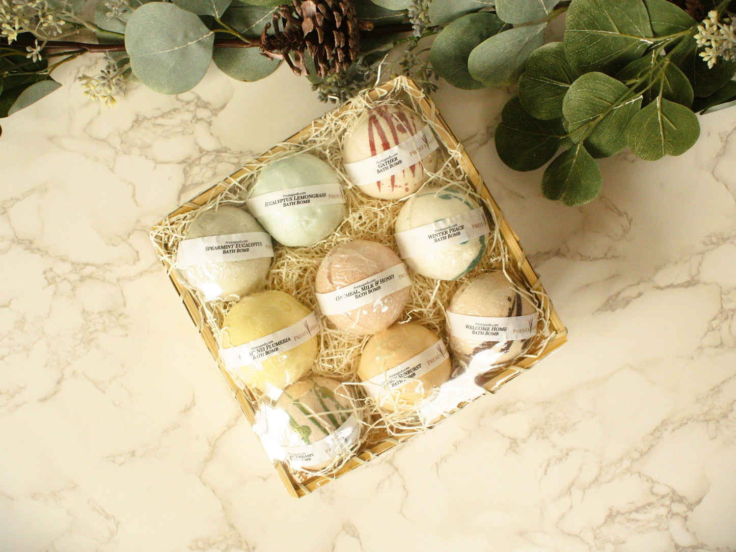 Bath Bomb Sampler Gift Basket