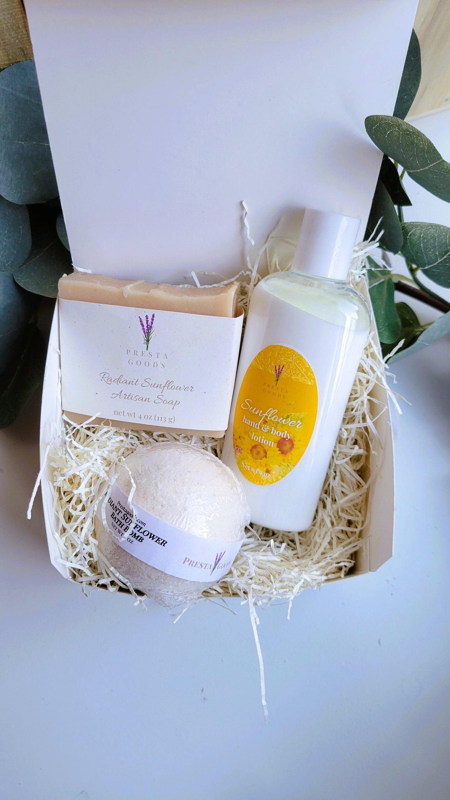 Self Care Pamper Gift Box - Radiant Sunflower fragrance | Gift for her | Teacher Gift | Spa Day Set |