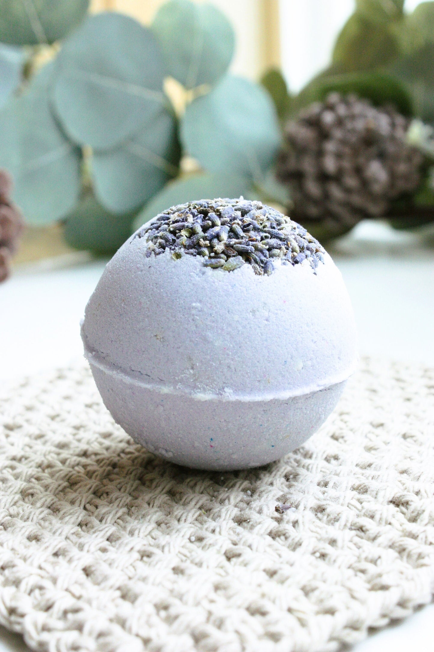 Oatmeal Lavender essential oil bath bomb