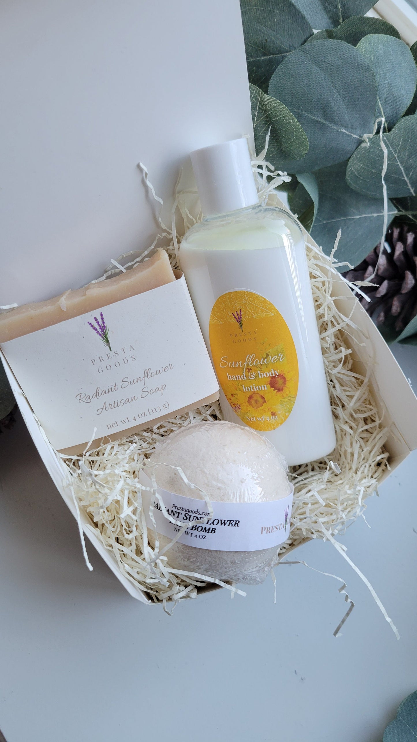 Self Care Pamper Gift Box - Radiant Sunflower fragrance | Gift for her | Teacher Gift | Spa Day Set |
