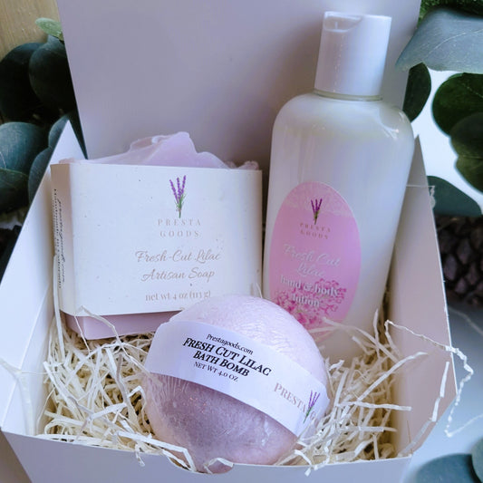 Self Care Pamper Gift Box - Fresh Cut Lilac fragrance | Gift for her | Teacher Gift | Spa Day Set